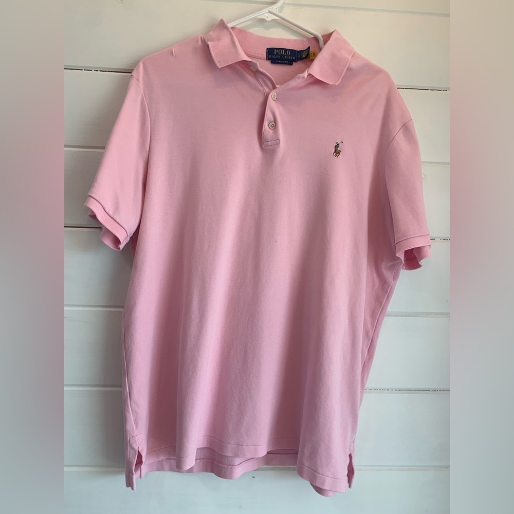 Ralph Lauren Men’s Pink Polo Shirt Size Large